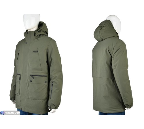 Куртка чоловіча на зиму (5 шт. р.сетка M-3XL) зелений  "Mirella"