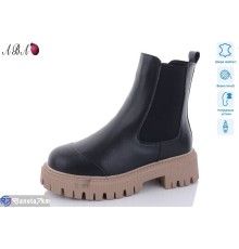 Черевики жіночі на зиму (6 пар р.36-41) чорний  "Aba"