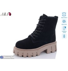 Черевики жіночі на зиму (6 пар р.36-41) чорний  "Aba"