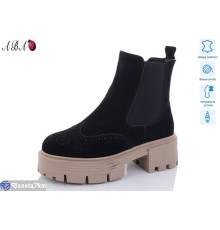 Черевики жіночі на зиму (6 пар р.36-41) чорний  "Aba"