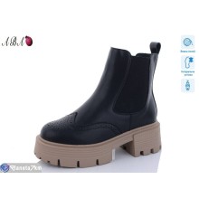 Черевики жіночі на зиму (6 пар р.36-41) чорний  "Aba"