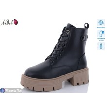 Черевики жіночі на зиму (6 пар р.36-41) чорний  "Aba"