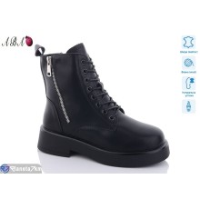 Черевики жіночі на зиму (6 пар р.36-41) чорний  "Aba"