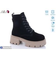 Черевики жіночі на зиму (6 пар р.36-41) чорний  "Aba"