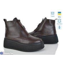 Черевики жіночі на зиму (6 пар р.37-40) коричневий  "Linda"