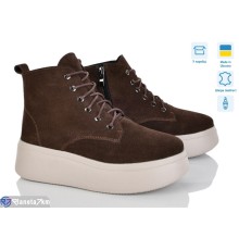 Черевики жіночі на зиму (6 пар р.37-40) коричневий  "Linda"