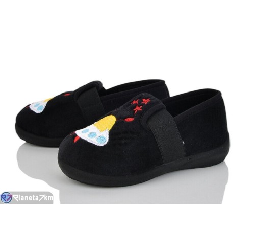 Тапки дитячі на весну/осінь (6 пар р.25-30) чорний  "LUXORIS"