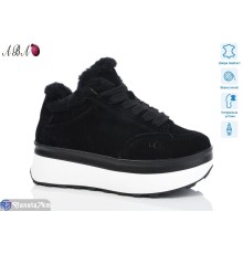 Кросівки жіночі на зиму (8 пар р.36-41) чорний  "Aba"