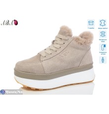 Черевики жіночі на зиму (8 пар р.36-41) сірий  "Aba"