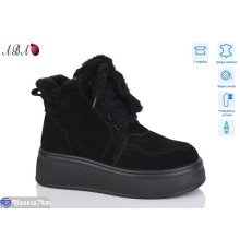 Черевики жіночі на зиму (8 пар р.36-41) чорний  "Aba"