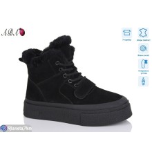 Черевики жіночі на зиму (8 пар р.36-41) чорний  "Aba"