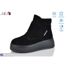 Черевики жіночі на зиму (8 пар р.36-41) чорний  "Aba"