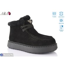 Черевики жіночі на зиму (8 пар р.36-41) чорний  "Aba"