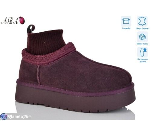 Уггі жіночі на зиму (6 пар р.36-40) бордовий  "Aba"