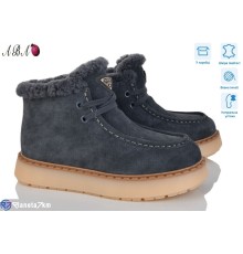 Черевики жіночі на зиму (8 пар р.36-41) сірий  "Aba"