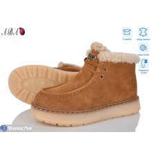 Черевики жіночі на зиму (8 пар р.36-41) camel  "Aba"