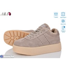 Кросівки жіночі на зиму (8 пар р.36-41) сірий  "Aba"