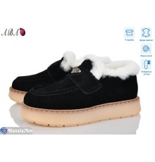 Туфлі жіночі на зиму (8 пар р.36-41) чорний  "Aba"