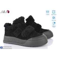 Кросівки жіночі на зиму (8 пар р.36-41) чорний  "Aba"