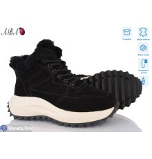 Черевики жіночі на зиму (8 пар р.36-41) чорний  "Aba"