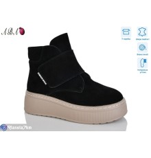 Черевики жіночі на зиму (8 пар р.36-41) чорний  "Aba"