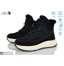 Черевики жіночі на зиму (8 пар р.36-41) чорний  "Aba"