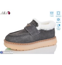 Туфлі жіночі на зиму (8 пар р.36-41) сірий  "Aba"