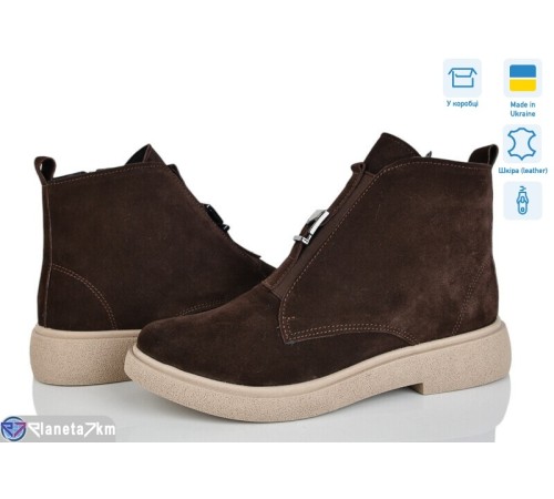 Черевики жіночі на зиму (6 пар р.37-40) коричневий  "Linda"