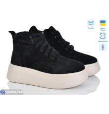 Черевики жіночі на зиму (6 пар р.37-40) чорний  "Linda"