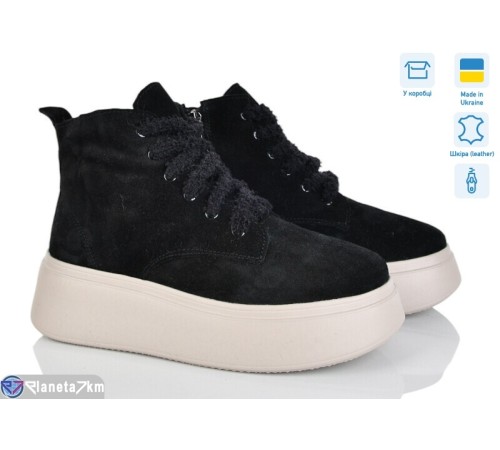 Черевики жіночі на зиму (6 пар р.37-40) чорний  "Linda"