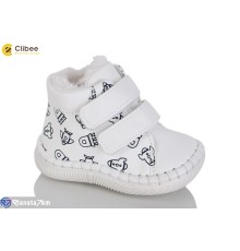Пінетки дитячі на зиму (8 пар р.18-21) білий  "Clibee-Apawwa"