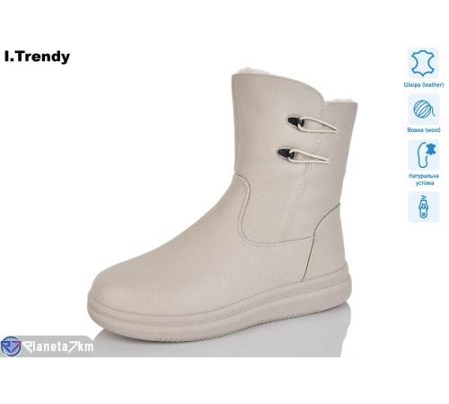 Черевики жіночі на зиму (6 пар р.36-41) бежевий  "Trendy"