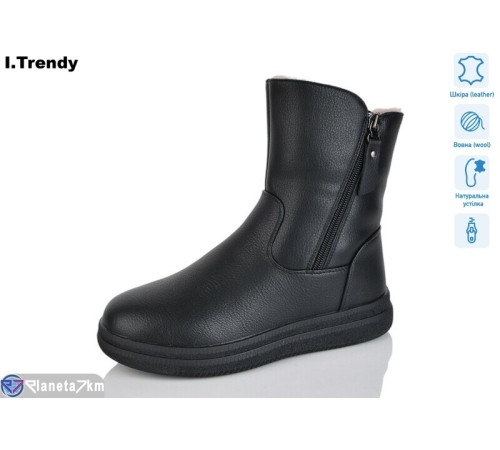 Черевики жіночі на зиму (6 пар р.36-41) чорний  "Trendy"