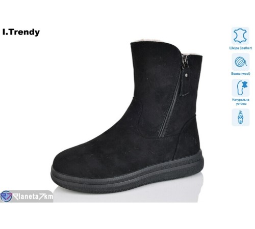 Черевики жіночі на зиму (6 пар р.36-41) чорний  "Trendy"