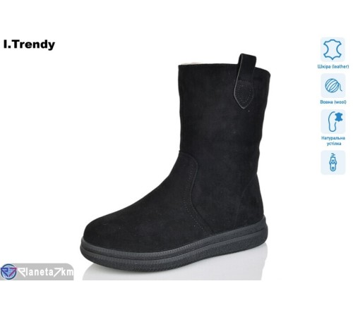Черевики жіночі на зиму (6 пар р.36-41) чорний  "Trendy"