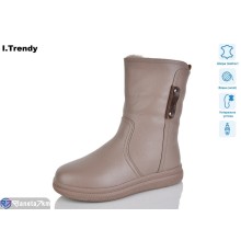 Черевики жіночі на зиму (6 пар р.36-41) коричневий  "Trendy"