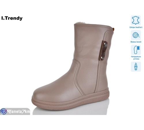 Черевики жіночі на зиму (6 пар р.36-41) коричневий  "Trendy"