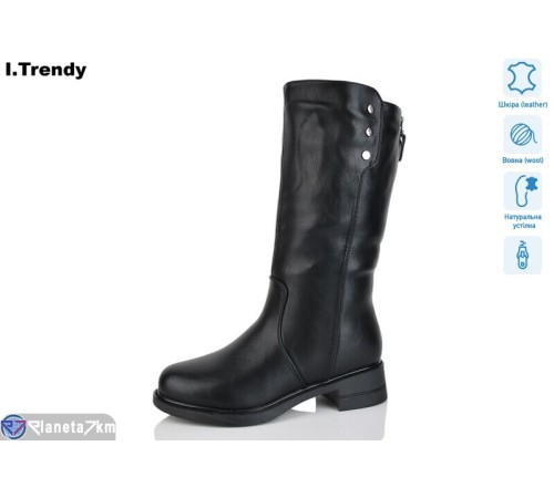 Чоботи жіночі на зиму (6 пар р.36-41) чорний  "Trendy" Чоботи жіночі на зиму (6 пар р.36-41) чорний  "Trendy"
