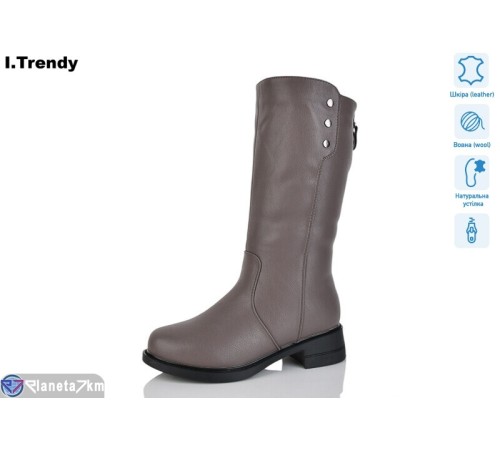 Чоботи жіночі на зиму (6 пар р.36-41) коричневий  "Trendy"