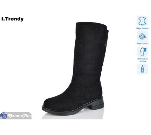 Чоботи жіночі на зиму (6 пар р.36-41) чорний  "Trendy" Чоботи жіночі на зиму (6 пар р.36-41) чорний  "Trendy"