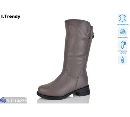 Чоботи жіночі на зиму (6 пар р.36-41) коричневий  "Trendy"
