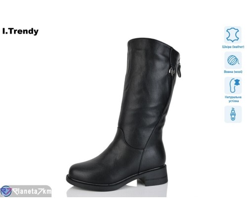 Чоботи жіночі на зиму (6 пар р.36-41) чорний  "Trendy"