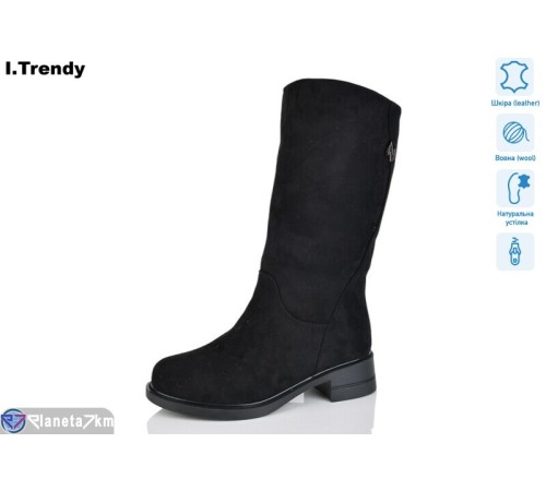 Чоботи жіночі на зиму (6 пар р.36-41) чорний  "Trendy"