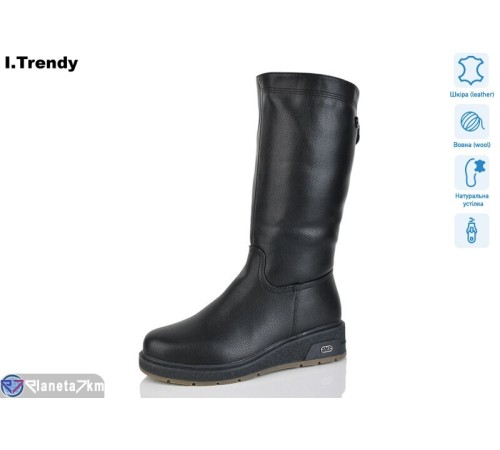 Чоботи жіночі на зиму (6 пар р.41-43) чорний  "Trendy"