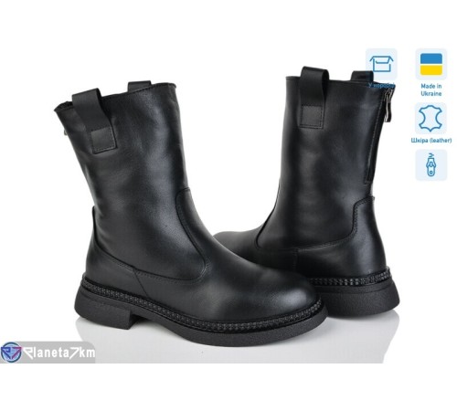 Черевики жіночі на зиму (6 пар р.37-42) чорний  "LISA"