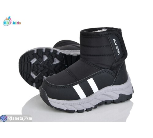 Дутики дитячі на зиму (8 пар р.22-27) чорний  "BBT"