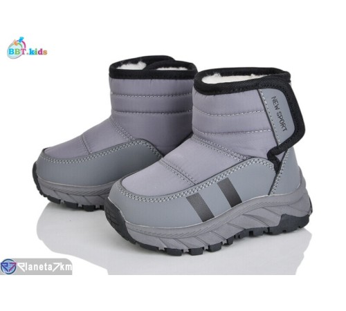 Дутики дитячі на зиму (8 пар р.22-27) сірий  "BBT"