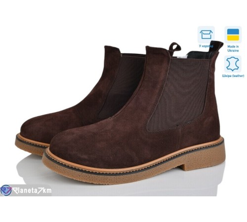 Черевики жіночі на зиму (6 пар р.37-40) коричневий  "Linda"