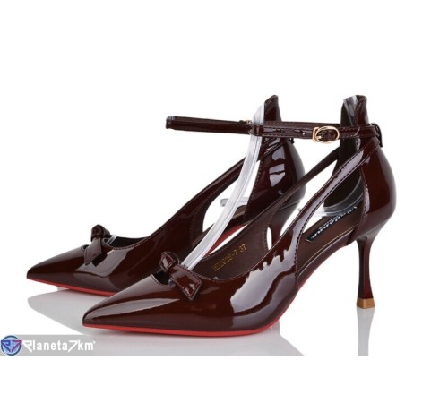 Туфлі жіночі на весну/осінь (8 пар р.36-40) бордовий  "LOREDANA"