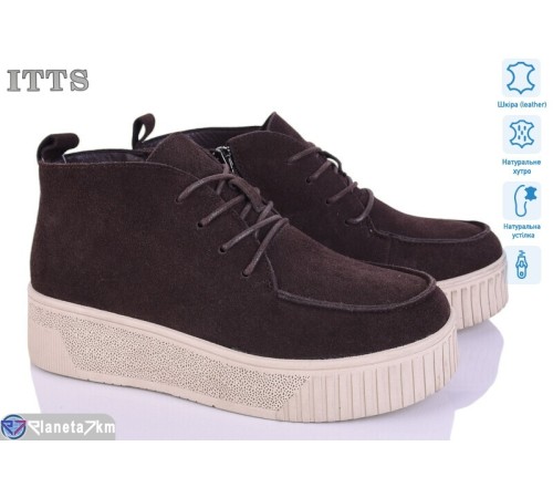 Черевики жіночі на зиму (6 пар р.36-41) коричневий  "LOTOS"